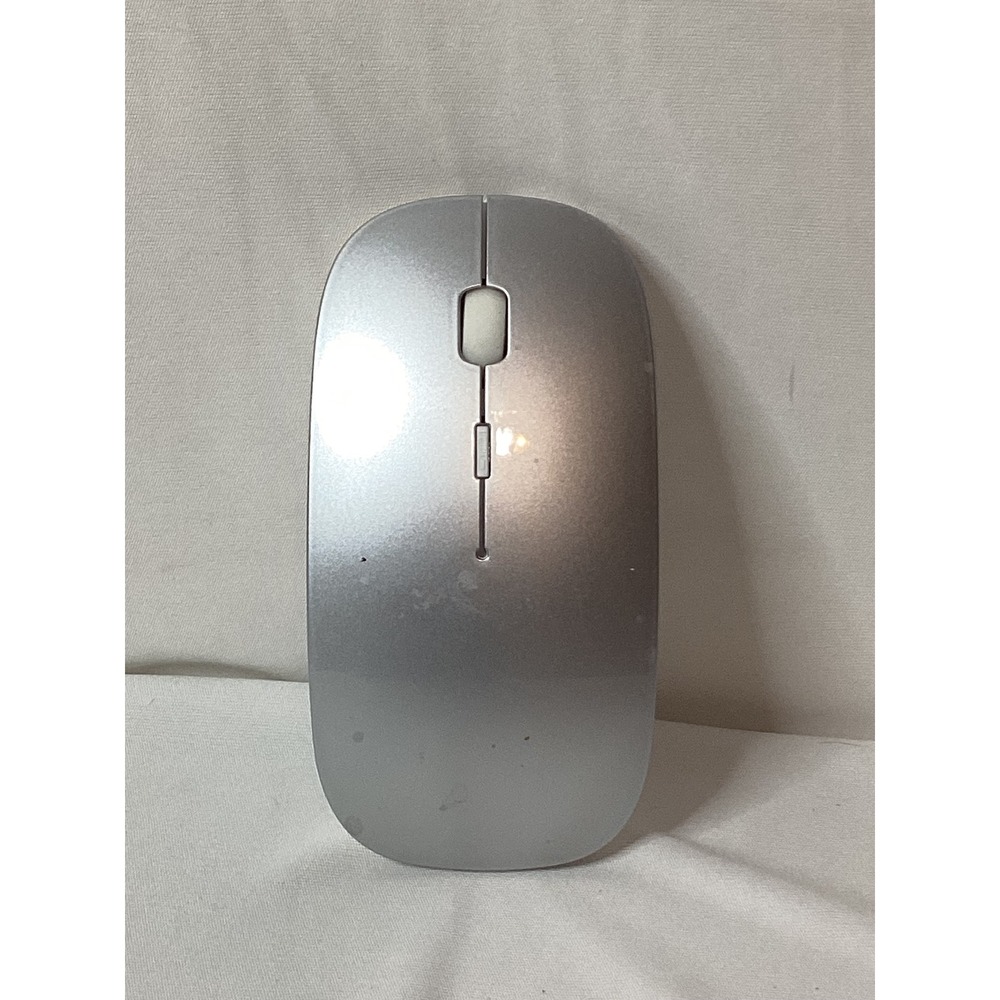 Silver Bluetooth Optical‎ Mouse Wireless Computer PC Laptop USB Free